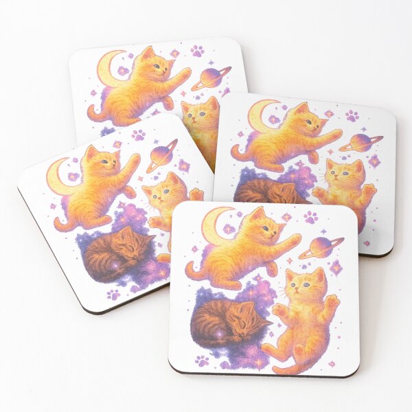 Item preview, Cats Space Watercolor Cute Kittens Night designed and sold by Fiebertraum Fashion.