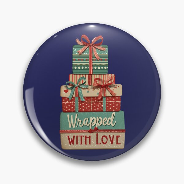 Item preview, Wrapped With Love – Stacked Gift Boxes Retro Christmas Motif designed and sold by Meiersbeste.