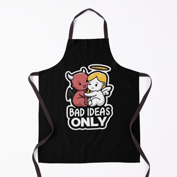 Item preview, Cute Devil & Angel Hugging — Bad Ideas Only designed and sold by SleekLineSketches.