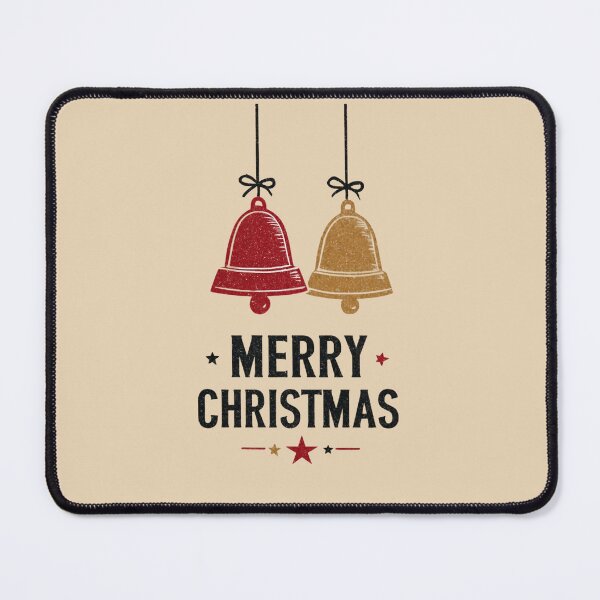 Item preview, Merry Christmas – Vintage bell design in red and gold designed and sold by Meiersbeste.