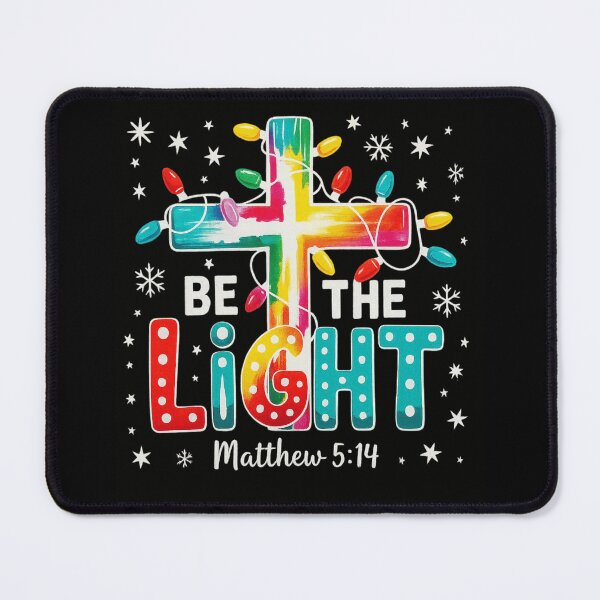 Item preview, Be the Light Matthew 5:14 Colorful Cross Christmas Lights designed and sold by haitrieuic96.