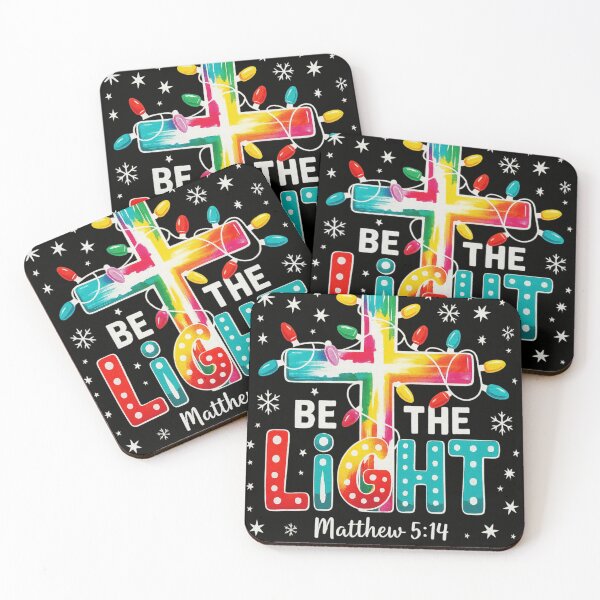 Item preview, Be the Light Matthew 5:14 Colorful Cross Christmas Lights designed and sold by haitrieuic96.