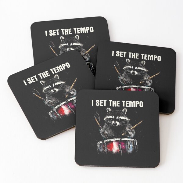 Item preview, I Set The Tempo Raccoon - Funny Drum Set Drummer Drums Lover designed and sold by BeverlyBrenda.