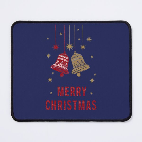 Item preview, Merry Christmas – Festive Christmas bells with gold and red stars designed and sold by Meiersbeste.