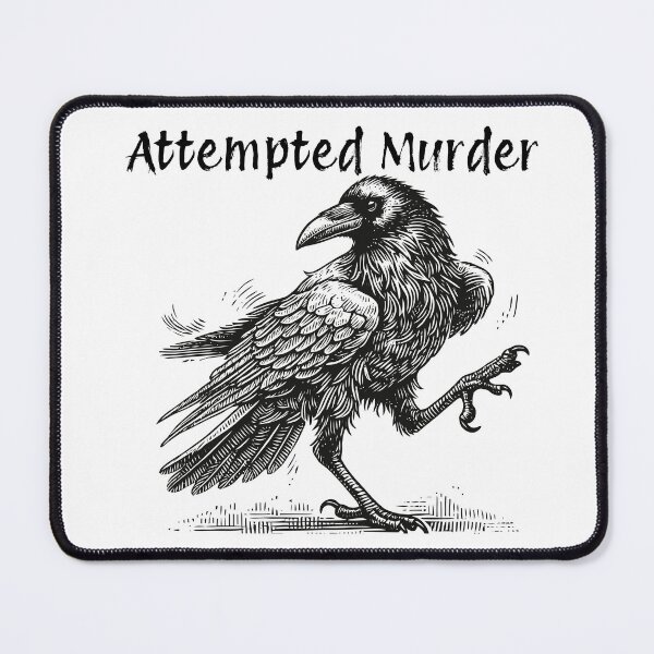 Item preview, Attempted Murder Shirt – Funny Crow Pun Tee – Murder of Crows Humor Design designed and sold by Printsouf.