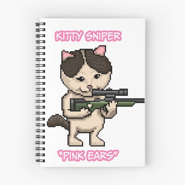 Item preview, KITTY SNIPER “PINK EARS” designed and sold by BirchRum.