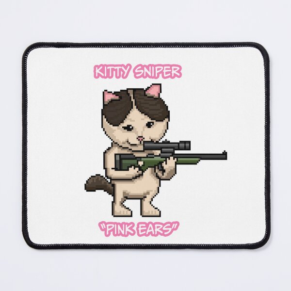 Item preview, KITTY SNIPER “PINK EARS” designed and sold by BirchRum.