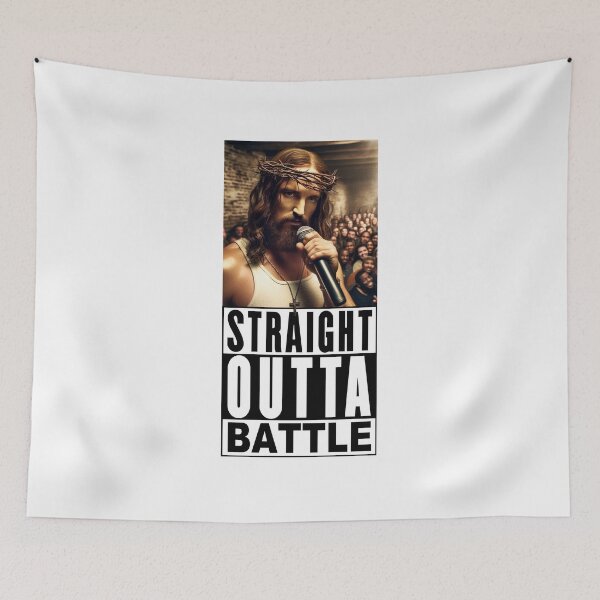 Item preview, Jesus Straight Outta Rap Battle; designed and sold by StickerApe.