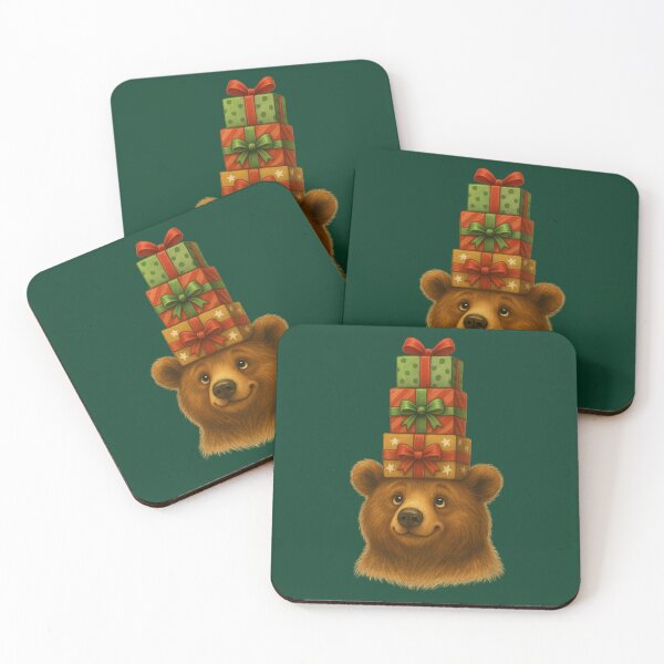 Item preview, Cute Bear with Stacked Holiday Gifts designed and sold by Morna123.