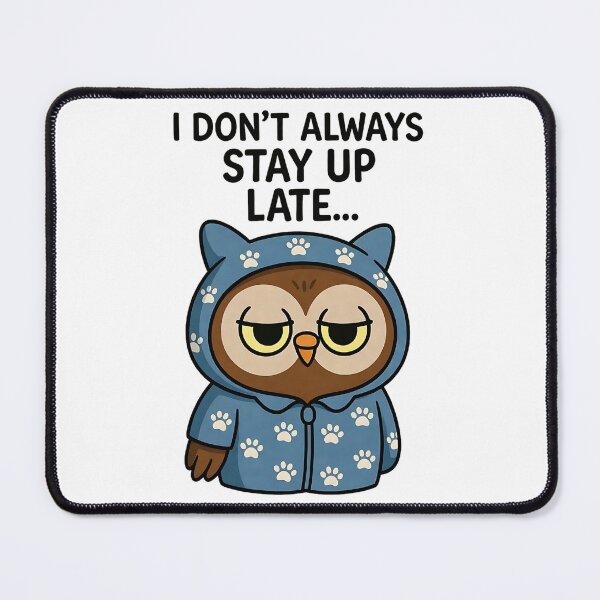 Item preview, Sleepy Owl Pajamas – Funny Stay Up Late Night Humor designed and sold by Taans-Creation.