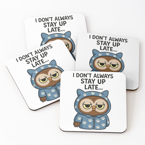 Item preview, Sleepy Owl Pajamas – Funny Stay Up Late Night Humor designed and sold by Taans-Creation.