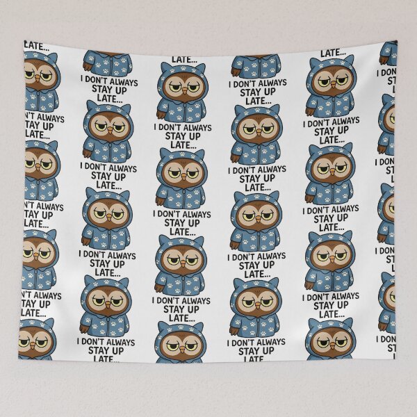 Item preview, Sleepy Owl Pajamas – Funny Stay Up Late Night Humor designed and sold by Taans-Creation.