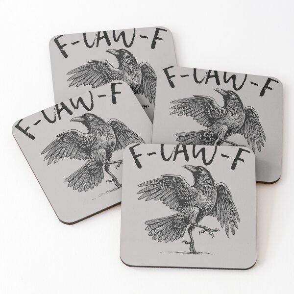 Item preview, Black Crow, F-Caw-F Funny Black Bird moon Gothic Adult Humor designed and sold by mjohnson9.