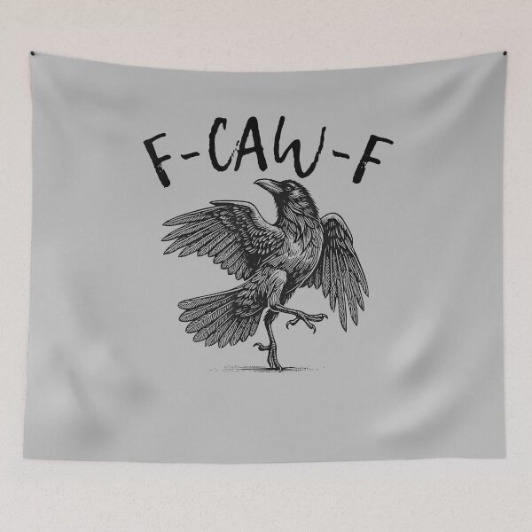 Item preview, Black Crow, F-Caw-F Funny Black Bird moon Gothic Adult Humor designed and sold by mjohnson9.