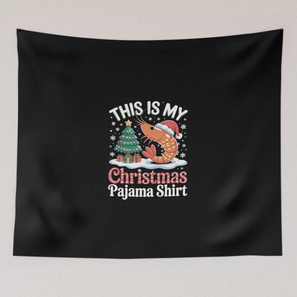 Item preview, Prawn Fish Xmas Tree Lights This Is My Christmas Pajama  designed and sold by dainegilbert.