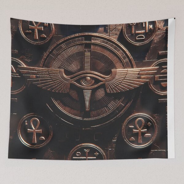 Item preview, Cyberpunk Egyptian Hieroglyphics, symmetrical textures (image size 8320x12480) designed and sold by Digital-Davinci.