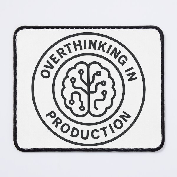 Item preview, Overthinking in Production – Dev Brain Circuit Badge designed and sold by techy-rrr.