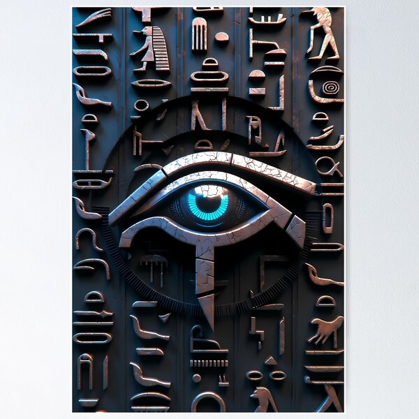 Item preview, Cyberpunk Egyptian Hieroglyphics, symmetrical textures (image size 8320x12480) designed and sold by Digital-Davinci.