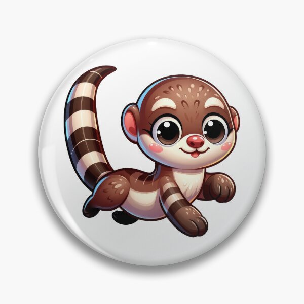 Item preview, Cute Mongoose Sticker – Playful Animal Cartoon Illustration designed and sold by LunaPixelStudio.