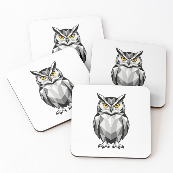 Item preview, Modern Geometric Owl Low Poly Vector Art designed and sold by BrickXSq.
