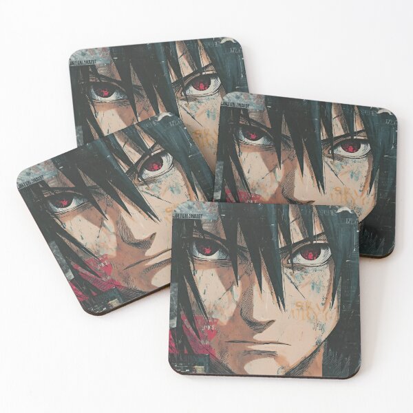 Item preview, Dark Intense Anime Portrait – Gritty Collage Illustration designed and sold by Dyan4.