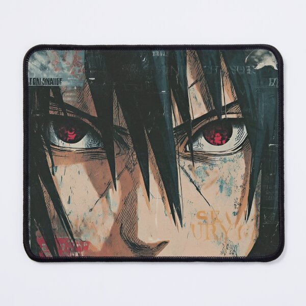 Item preview, Dark Intense Anime Portrait – Gritty Collage Illustration designed and sold by Dyan4.