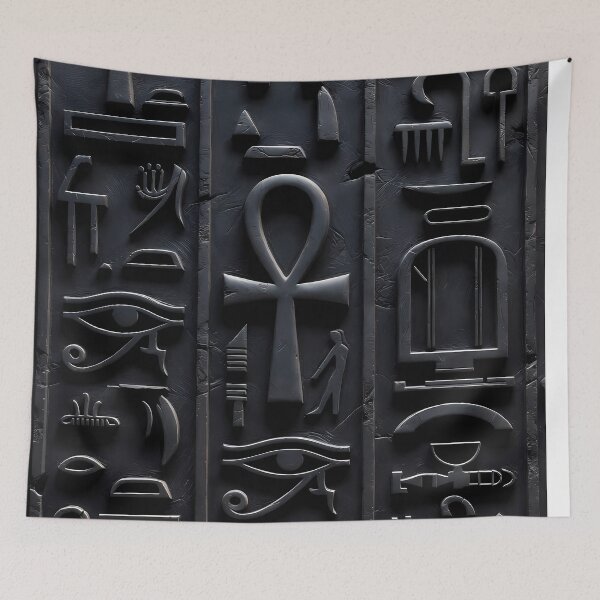 Item preview, Cyberpunk Egyptian Hieroglyphics, symmetrical textures (image size 8320x12480) designed and sold by Digital-Davinci.