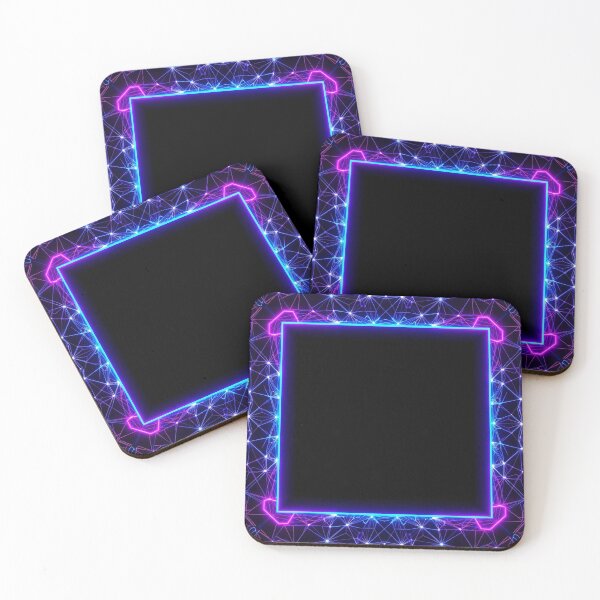 Item preview, Neon Tech Frame – Futuristic Glowing Geometric Digital Border designed and sold by PixelVibe782.