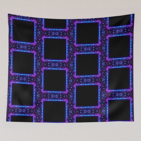 Item preview, Neon Tech Frame – Futuristic Glowing Geometric Digital Border designed and sold by PixelVibe782.