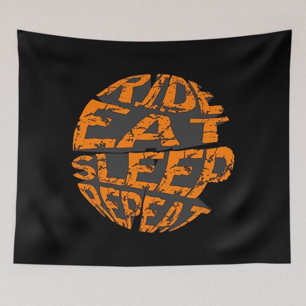Item preview, RIDE EAT SLEEP REPEAT RETRO MOUNTAIN BIKE designed and sold by MarcelCharles.