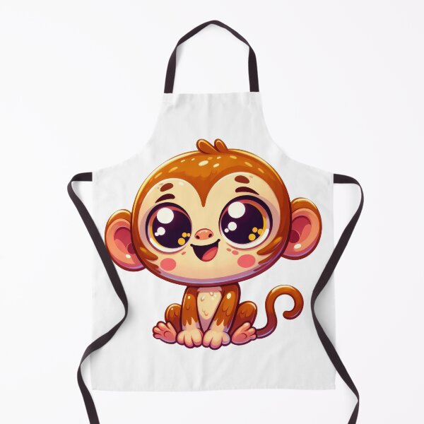 Item preview, Cute Baby Monkey Sticker – Adorable Cartoon Animal Art designed and sold by LunaPixelStudio.