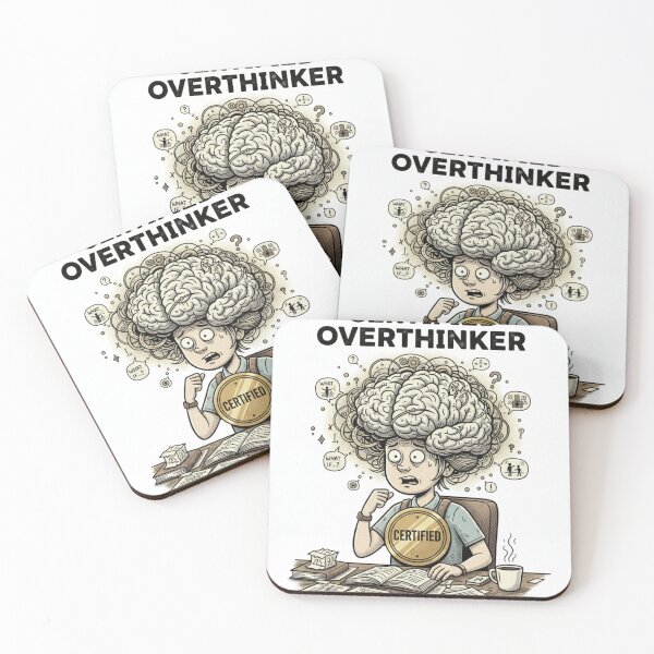 Item preview, Certified Overthinker – Funny Relatable Anxiety Humor Quote T-Shirt designed and sold by SoulMint.
