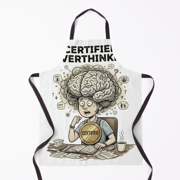 Item preview, Certified Overthinker – Funny Relatable Anxiety Humor Quote T-Shirt designed and sold by SoulMint.