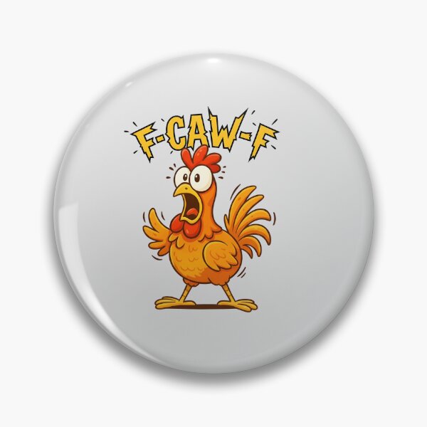 Item preview, F-CAW-F! Funny Screaming Chicken Cartoon Meme designed and sold by THE-DAILY-DRIPS.