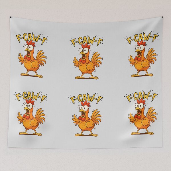 Item preview, F-CAW-F! Funny Screaming Chicken Cartoon Meme designed and sold by THE-DAILY-DRIPS.