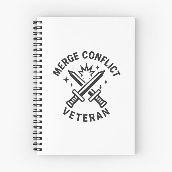 Item preview, Merge Conflict Veteran – Git Battle Emblem designed and sold by techy-rrr.