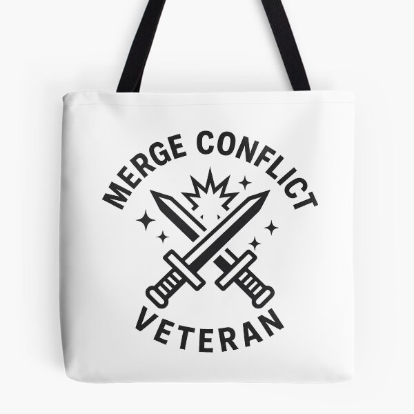 Item preview, Merge Conflict Veteran – Git Battle Emblem designed and sold by techy-rrr.