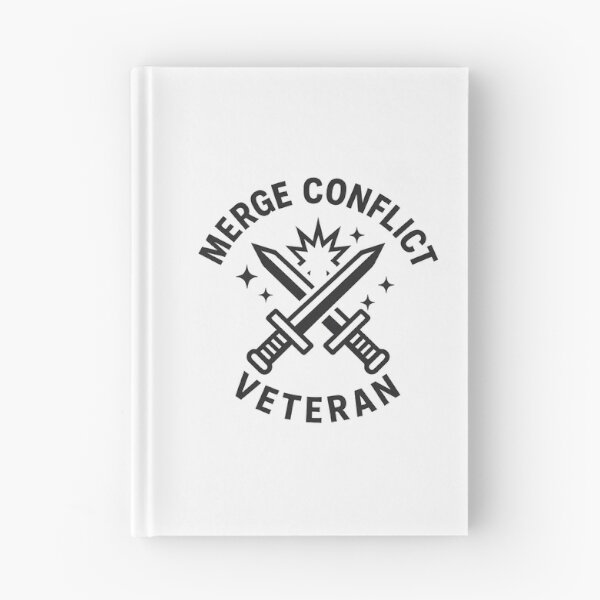 Item preview, Merge Conflict Veteran – Git Battle Emblem designed and sold by techy-rrr.