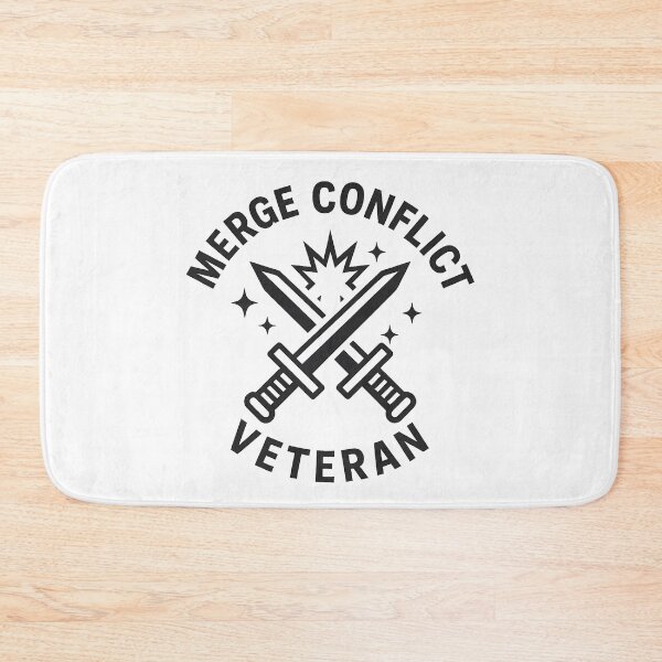 Item preview, Merge Conflict Veteran – Git Battle Emblem designed and sold by techy-rrr.