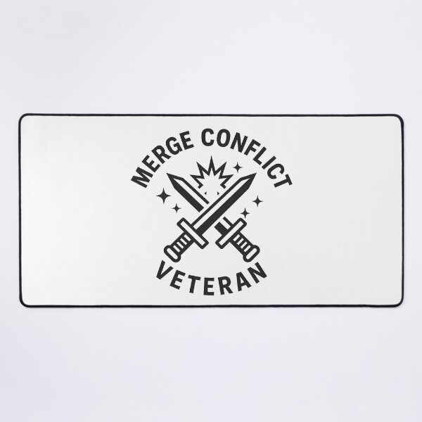 Item preview, Merge Conflict Veteran – Git Battle Emblem designed and sold by techy-rrr.