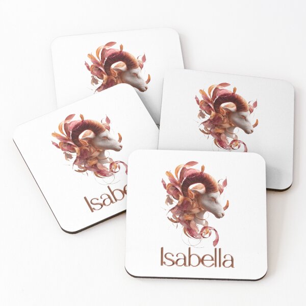 Item preview, Isabella Aries Zodiac Ram Dynamic Watercolor Art designed and sold by AlexLineArt.