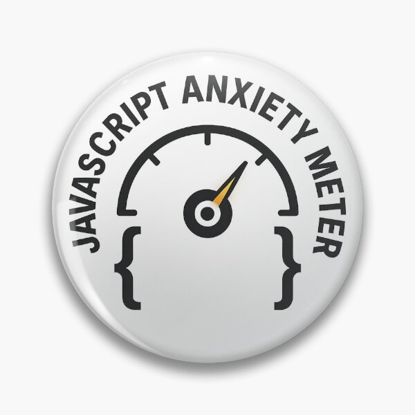 Item preview, JavaScript Anxiety Meter – Debug Pulse Badge designed and sold by techy-rrr.