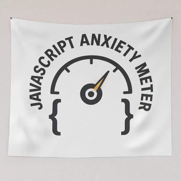 Item preview, JavaScript Anxiety Meter – Debug Pulse Badge designed and sold by techy-rrr.