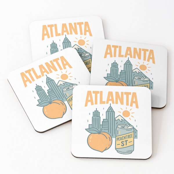 Item preview, Vintage Atlanta Georgia Travel Sticker – Retro City Skyline Art designed and sold by Suzy Perez Art.