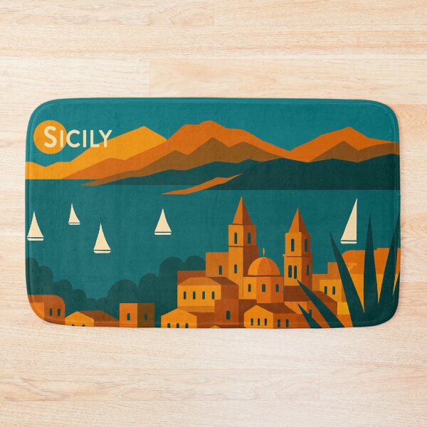 Item preview, Sicily Travel Poster designed and sold by rogue-design.