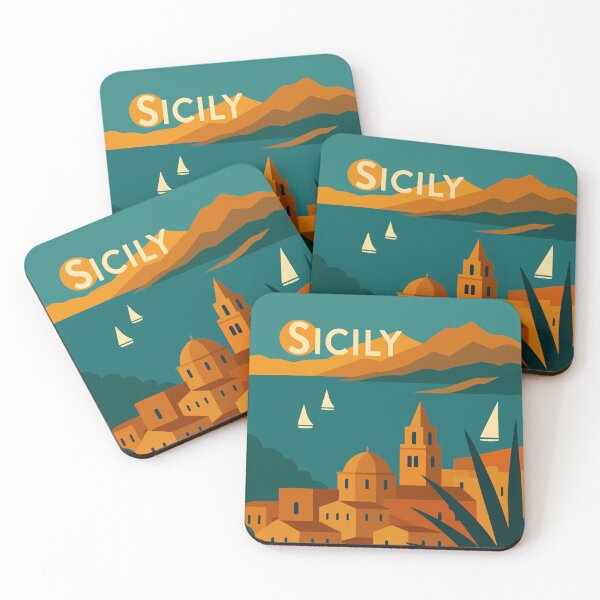 Item preview, Sicily Travel Poster designed and sold by rogue-design.