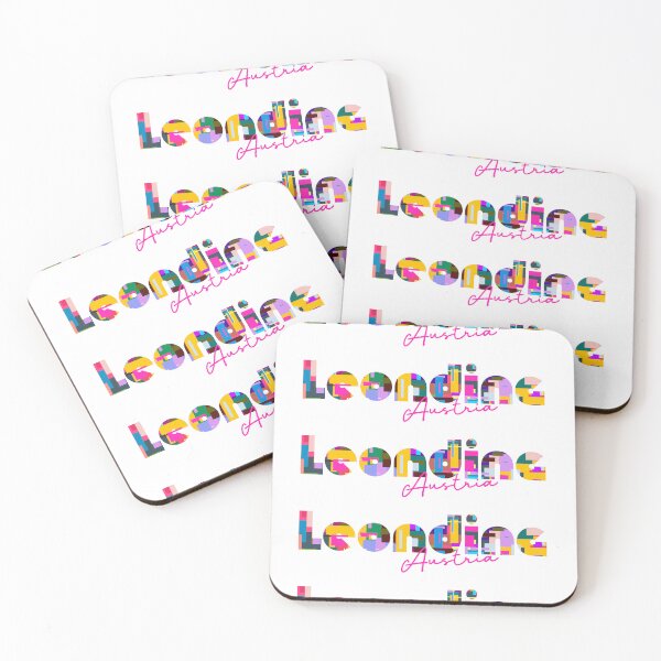 Item preview, Leonding, Austria, Vibrant Abstract City Typography Art designed and sold by Wanderful-roads.