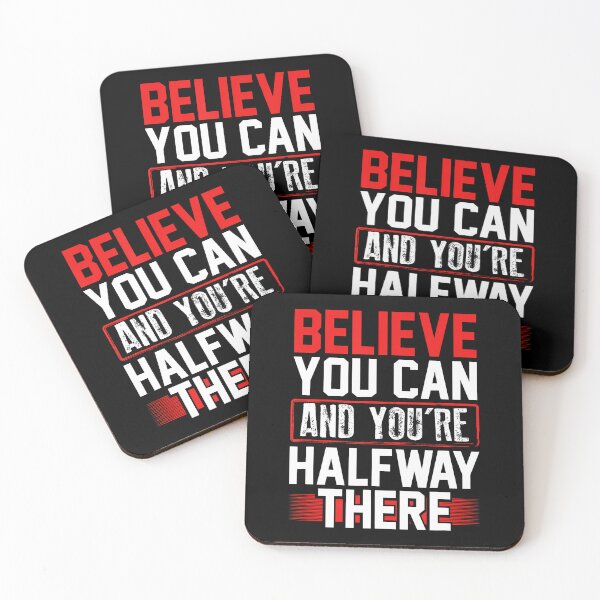 Item preview, Believe You Can Halfway There Inspirational Confidence Quote designed and sold by RosaliaAmber.