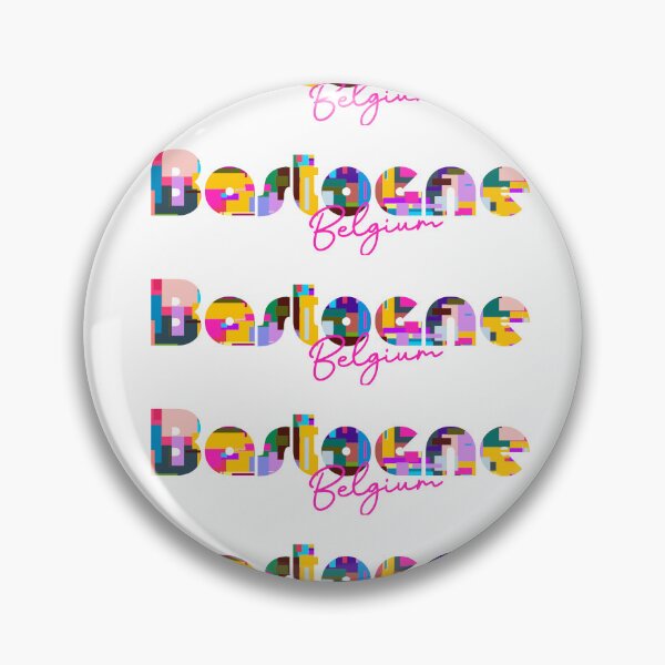 Item preview, Bastogne, Belgium, Vibrant Abstract City Typography Art designed and sold by Wanderful-roads.