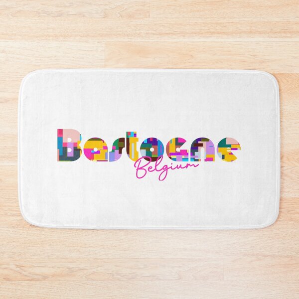 Item preview, Bastogne, Belgium, Vibrant Abstract City Typography Art designed and sold by Wanderful-roads.